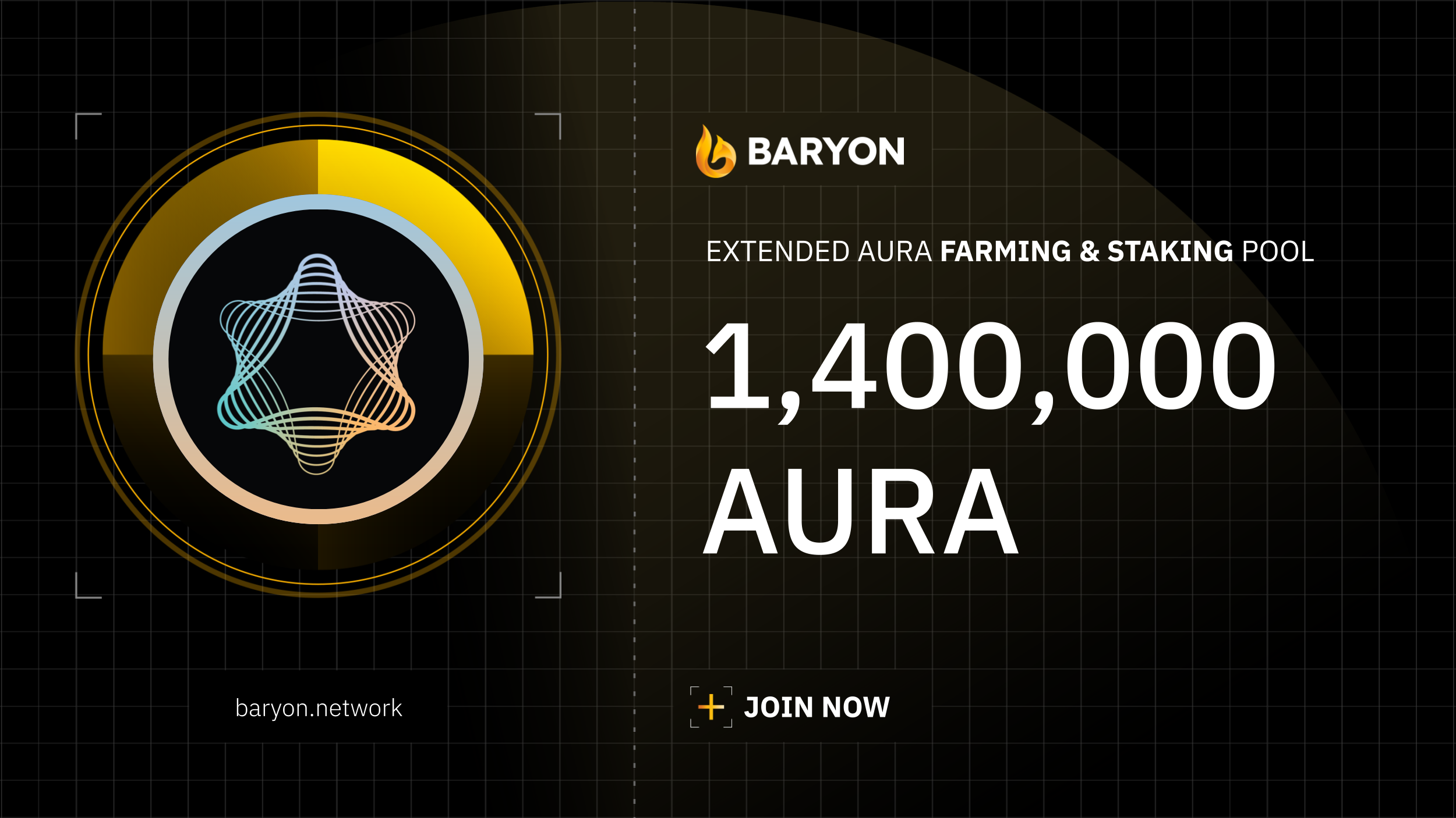 AURA pool is back on Baryon Network  with total rewards of 1,400,000 AURA